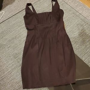 Calvin Klein Brown Silk Dress Sz 2